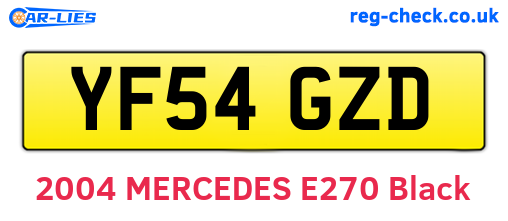 YF54GZD are the vehicle registration plates.