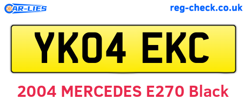 YK04EKC are the vehicle registration plates.