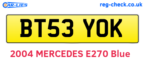 BT53YOK are the vehicle registration plates.