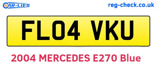 FL04VKU are the vehicle registration plates.