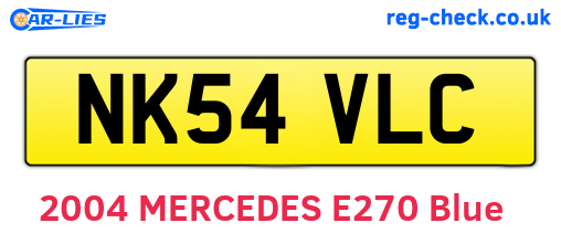 NK54VLC are the vehicle registration plates.