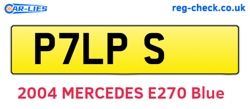 P7LPS are the vehicle registration plates.