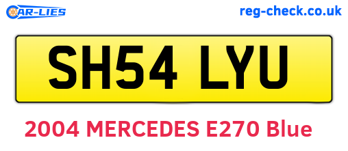 SH54LYU are the vehicle registration plates.