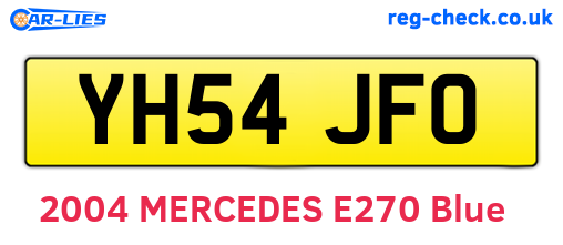 YH54JFO are the vehicle registration plates.