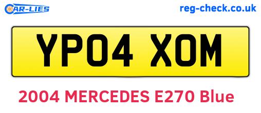YP04XOM are the vehicle registration plates.
