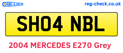 SH04NBL are the vehicle registration plates.