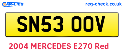 SN53OOV are the vehicle registration plates.