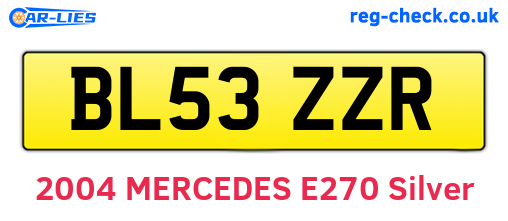 BL53ZZR are the vehicle registration plates.