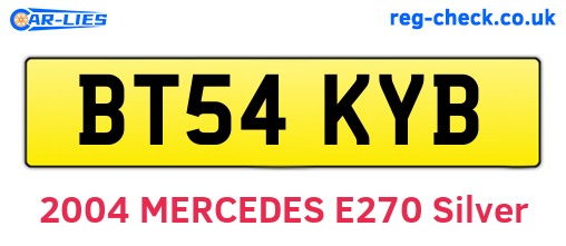 BT54KYB are the vehicle registration plates.