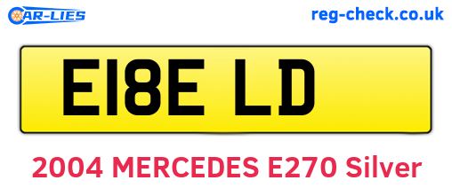 E18ELD are the vehicle registration plates.