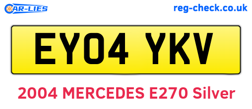 EY04YKV are the vehicle registration plates.