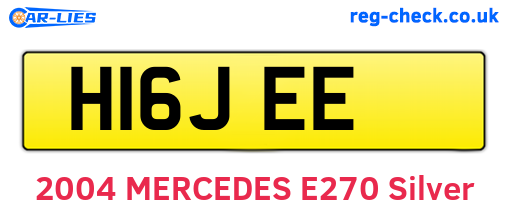H16JEE are the vehicle registration plates.