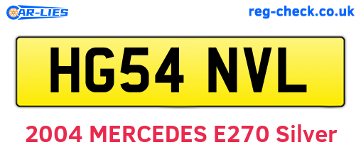 HG54NVL are the vehicle registration plates.