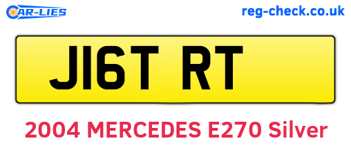 J16TRT are the vehicle registration plates.