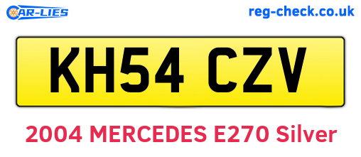 KH54CZV are the vehicle registration plates.