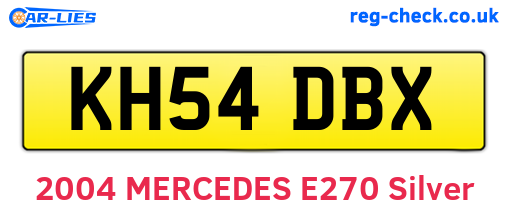 KH54DBX are the vehicle registration plates.