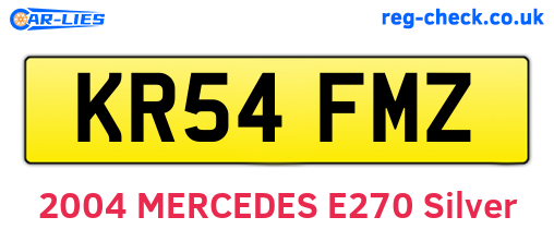 KR54FMZ are the vehicle registration plates.