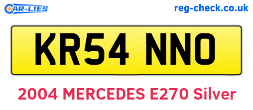 KR54NNO are the vehicle registration plates.