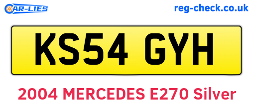 KS54GYH are the vehicle registration plates.
