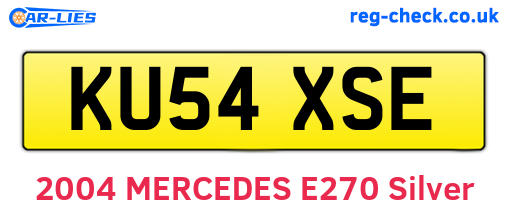 KU54XSE are the vehicle registration plates.