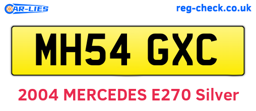 MH54GXC are the vehicle registration plates.