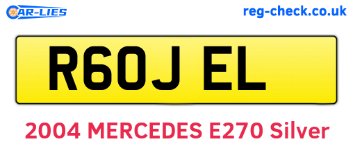 R60JEL are the vehicle registration plates.