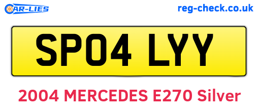 SP04LYY are the vehicle registration plates.