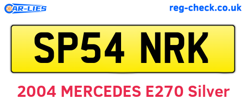 SP54NRK are the vehicle registration plates.