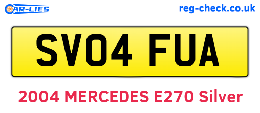 SV04FUA are the vehicle registration plates.