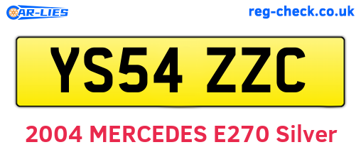 YS54ZZC are the vehicle registration plates.
