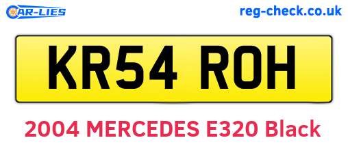 KR54ROH are the vehicle registration plates.