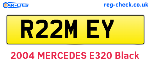 R22MEY are the vehicle registration plates.