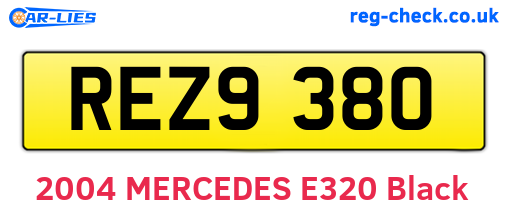 REZ9380 are the vehicle registration plates.