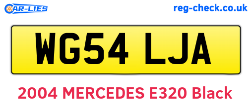 WG54LJA are the vehicle registration plates.