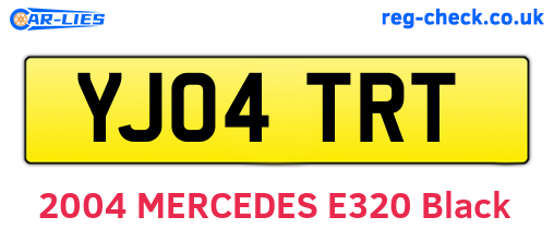 YJ04TRT are the vehicle registration plates.