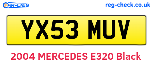 YX53MUV are the vehicle registration plates.