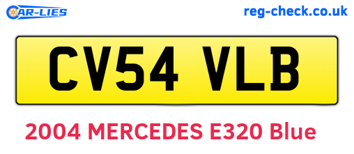 CV54VLB are the vehicle registration plates.