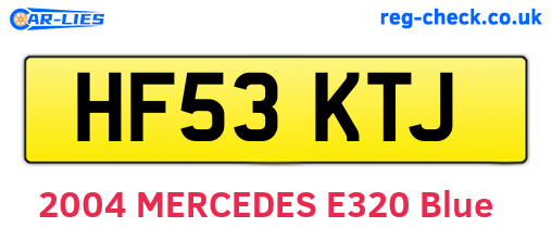 HF53KTJ are the vehicle registration plates.