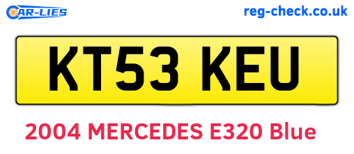 KT53KEU are the vehicle registration plates.