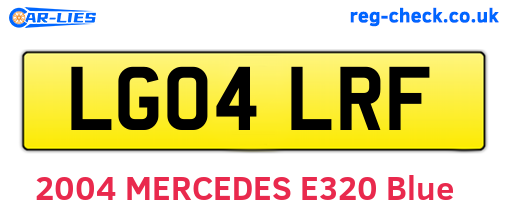 LG04LRF are the vehicle registration plates.