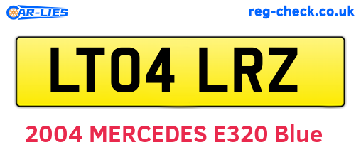 LT04LRZ are the vehicle registration plates.