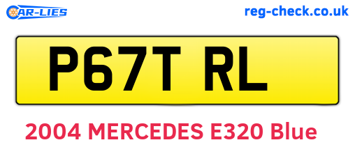 P67TRL are the vehicle registration plates.