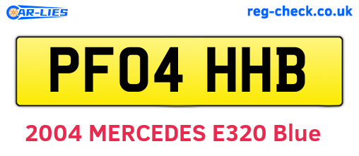 PF04HHB are the vehicle registration plates.