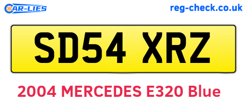 SD54XRZ are the vehicle registration plates.