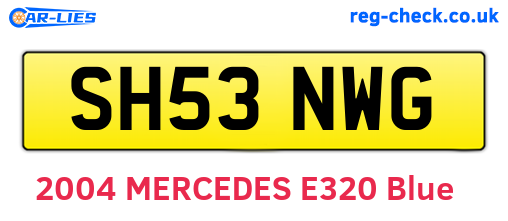 SH53NWG are the vehicle registration plates.