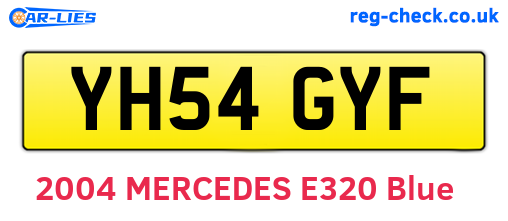 YH54GYF are the vehicle registration plates.