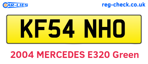 KF54NHO are the vehicle registration plates.