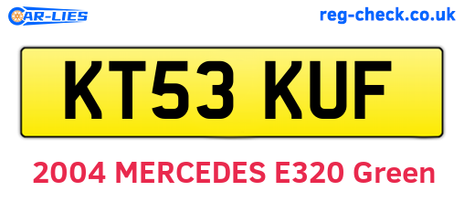 KT53KUF are the vehicle registration plates.