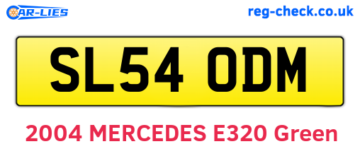 SL54ODM are the vehicle registration plates.