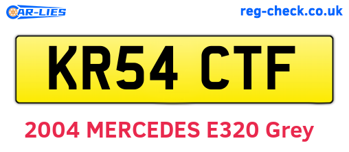KR54CTF are the vehicle registration plates.